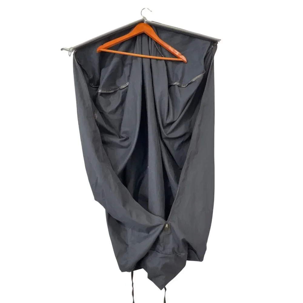 Ouray Sportswear Garment Bag Zip Up Drawcord Navy Blue Travel Clothing Storage